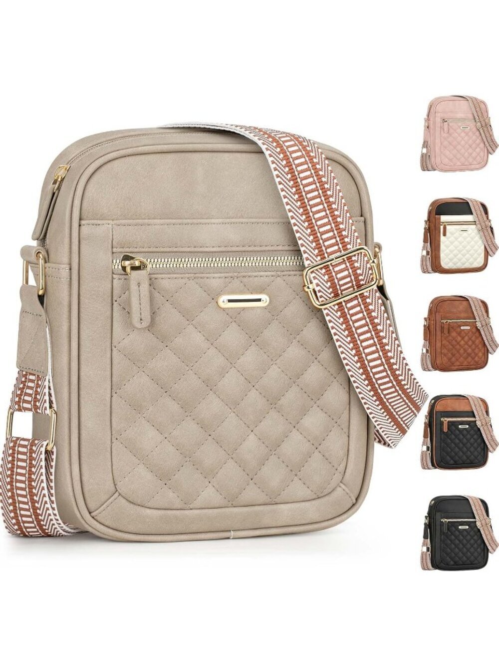 Women's Grey Small Shoulder Bags with Adjustable Strap for Travel Workout